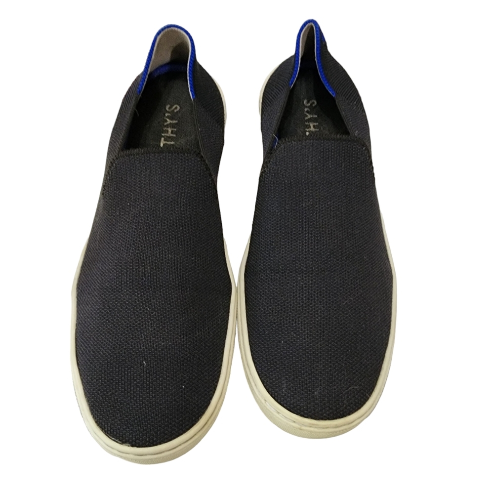 Rothy Black Solid Accented Blue The Original Slip… - image 7